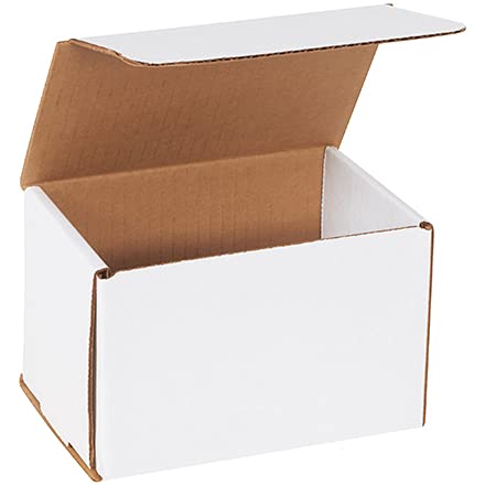 White Shipping Boxes 6x4x4 Heavy Duty, Lightweight, 6"L X 4"W X 4"H Foldable Corrugated Cardboard Mailer Boxes for Packaging Small Business Mailings Gifts Promotions Crafts Moving Box 50 Pack