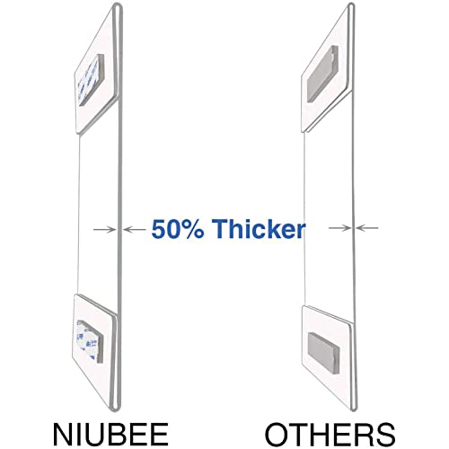 NIUBEE 4x6 Acrylic Sign Holder Wall Mount Clear Frame 6 Pack - size: 4x6"