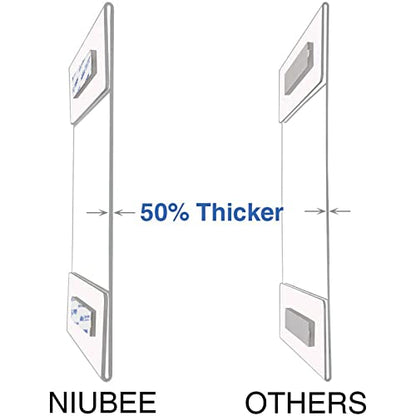 NIUBEE 11x14 Acrylic Sign Holder Wall Mount Clear Frame 6 Pack - size: 11x14"