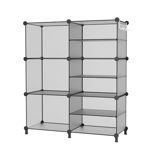 AWTATOS 6 Cube Closet Organizer Storage Shelves, Grey - color: Grey