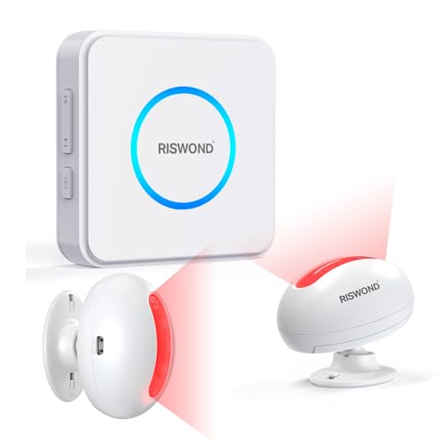 Motion Sensor Door Chime, Wireless Motion Alarm Indoor for Business Entry - style: 1 Rreceiver 2 Sensors