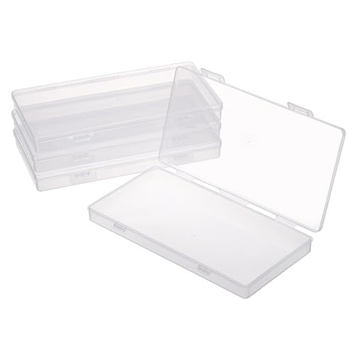 Hipiwe 4 Pack Plastic Money Organizer Clear Cash Currency Box with Lid - size: 4 Pack