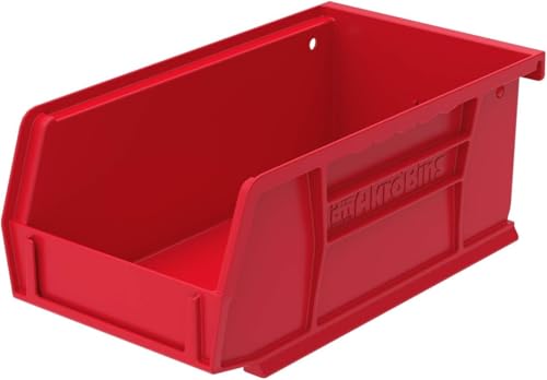 Akro-Mils 30220 AkroBins Plastic Storage Bins, 7"x4"x3", Red, 24-Pack - color: Red