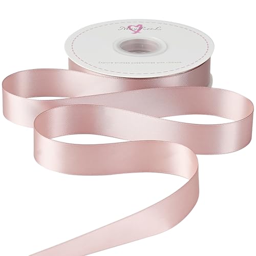 MAYREEL Dusty Rose Satin Ribbon 1 Inch Double Faced 50 Yards - color: Dusty Rose, size: 1 Inch