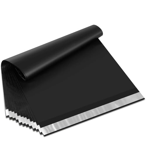 Poly Mailers 14.5x19 Inch in Black, 250 Pack, Large Shipping Bags, Strong Thick Mailing Envelopes Self Sealing Adhesive, Waterproof and Tear Proof - size: 14.5 x 19 Inches 250 Pack