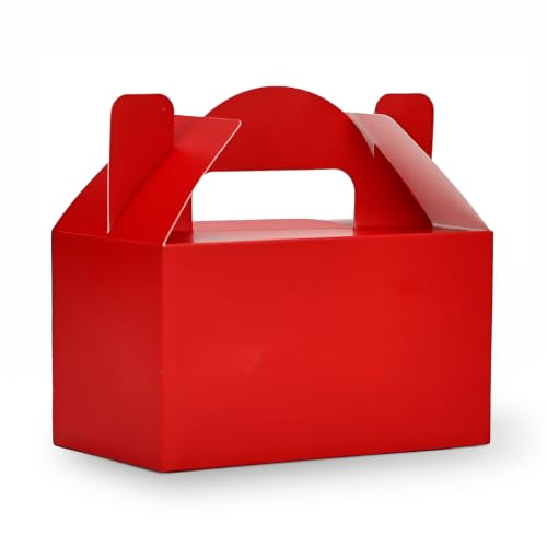 Aosric Small Red Gable Boxes 3.5 x 3.5 x 6.3 In, 30 Pack - color: Red