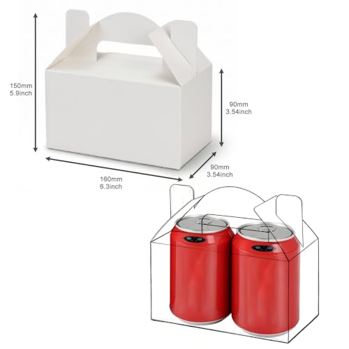 Aosric Small White Gable Boxes 3.5 x 3.5 x 6.3 In, 30 Pack - color: White