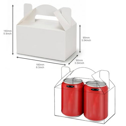 Aosric Small White Gable Boxes 3.5 x 3.5 x 6.3 In, 30 Pack - color: White
