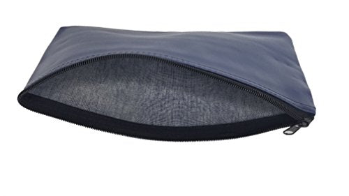 Cash Bag, Coin Bag, Company Security Bank Deposit/Utility Zipper Bag, 11 X 5.5 Inches (Pack of 3-NAVY) - color: Navy, size: Pack of 3