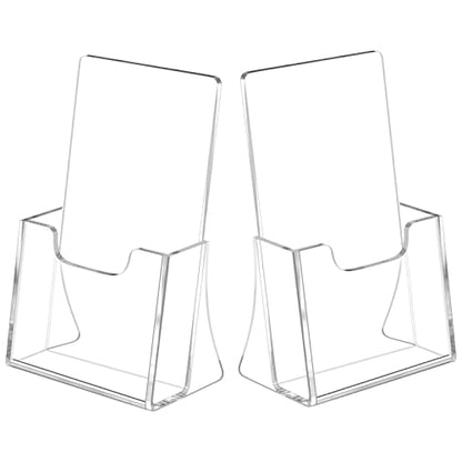 NIUBEE Acrylic Brochure Holder 4 x 6, Flyer Holder Stands Display, 2 Pack - size: 4" x 6", style: 2 Pack