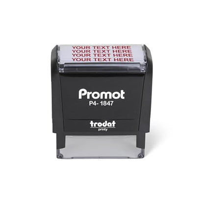 Promot 4-Line Custom Stamp- Personalized Name & Address Stamp (Medium) - size: Medium