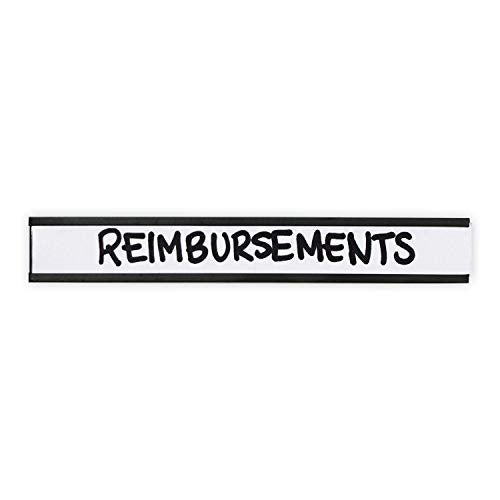 SmartSign Magnetic 'C' Channel Label Holders for Metal Racks and Shelves | 0.5" x 4" Pack of 25 - size: 0.5" x 4"