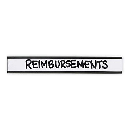 SmartSign Magnetic 'C' Channel Label Holders for Metal Racks and Shelves | 0.5" x 4" Pack of 25 - size: 0.5" x 4"