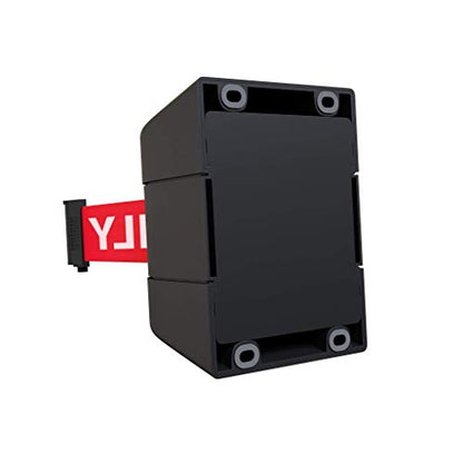 Crowd Control Warehouse WMB-230 Fixed Wall Mount Retractable Belt Barrier - color: Authorized Access Only Belt with Black ABS Case, size: 30 foot belt