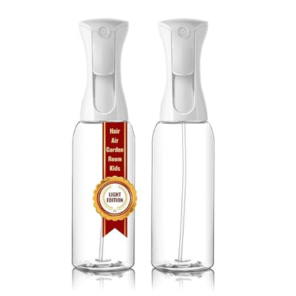 Mistifi Continuous Mist Spray Bottle – Ultra Fine Refillable Water Mister for Hair, Plants, Cleaning, Skincare, Salon & Home Use (500ml 2Pcs, Transparent bottle) - color: Transparent bottle, style: 500ml 2Pcs
