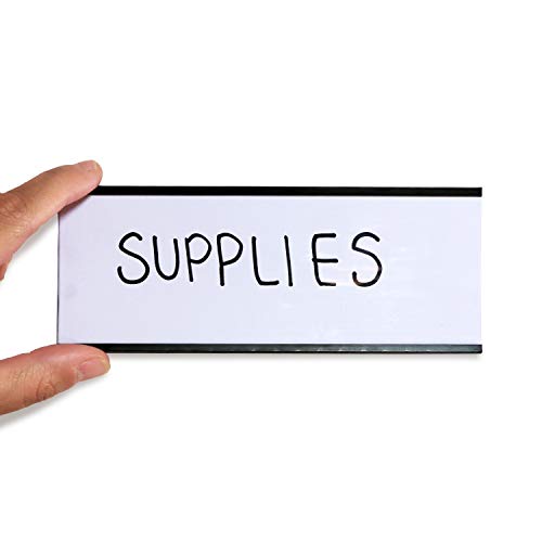 SmartSign Magnetic 'C' Channel Label Holders | 2.5" x 6" Pack of 10 - size: 2.5" x 6"