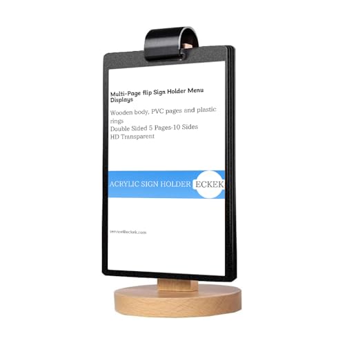 Multi-Page flip Sign Holder (100*200mm/3.94×7.87 inches) - color: 100*200mm/3.94×7.87 inches