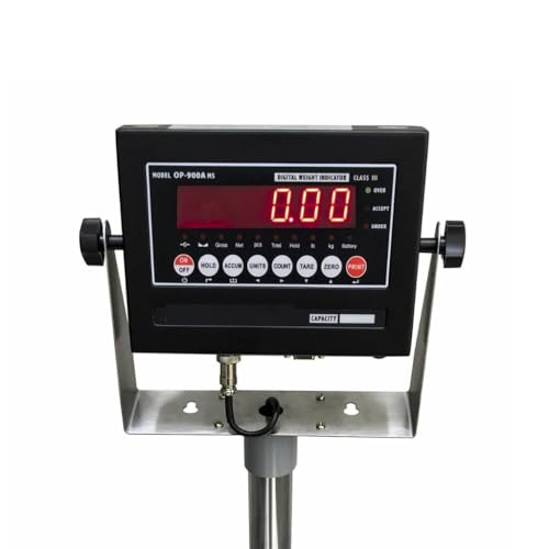 Liberty LS-915-BW NTEP Legal for Trade Bench Industrial Scale 24" x 24", 500 lb x 0.2 lb – Heavy Duty Scale with Wheels & Backrail – Digital Scales for Shipping and Packages - size: 24”x24”, Cap: 500lb x 0.1lb