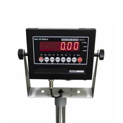 Liberty LS-915-BW NTEP Legal for Trade Bench Industrial Scale 24" x 24", 500 lb x 0.2 lb – Heavy Duty Scale with Wheels & Backrail – Digital Scales for Shipping and Packages - size: 24”x24”, Cap: 500lb x 0.1lb