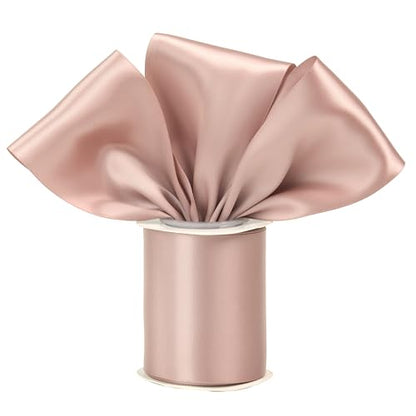 Dusty Rose Double-Faced Satin Ribbon, 3 Inch x 10 Yards - color: Dusty Rose