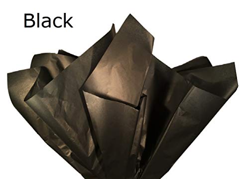 Tissue Paper for Gift Bags - 500 Sheets 14x20in Wrapping Paper, Black - color: Black, size: 500 Count, 14 x 20 in