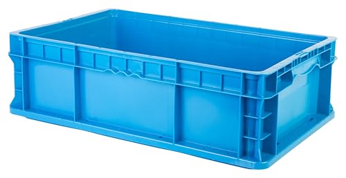 Hudson Exchange 24 x 15 x 7.5" Straight Wall Handled Storage Container Tote, Blue - color: Blue, size: 1 Pack