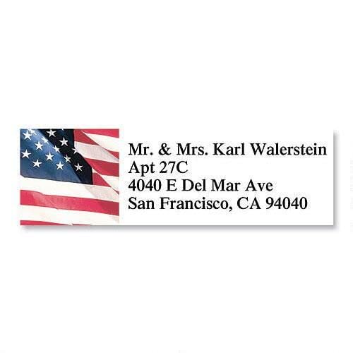 Colorful Images Patriotic Return Address Labels - style: Flag-Small