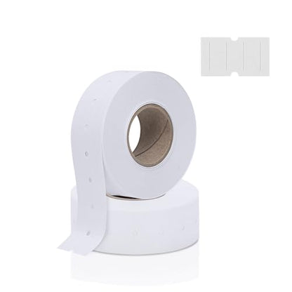 Perco 1 Line White Labels - 2,000 Blank Price and Date Gun Labels for Perco Lite, X, Plus and Pro 1 Line Price and Date Guns - 2 Rolls - Made in USA - size: 2 Rolls