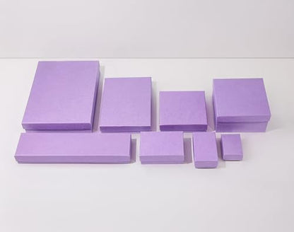 TheDisplayGuys 25 Cardboard Jewelry Gift Boxes with Inserts - Purple - color: Purple Lavender, size: 1 Count (Pack of 25)