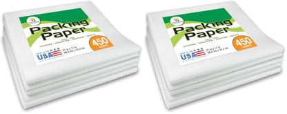 Tree House Packing Paper for Moving – 450 Newsprint Packing Paper Sheets – 27” x 17” Paper for Packing Dishes, Shipping, and Moving Supplies – Recyclable Movers’ Paper – Made in USA (Pack of 2) - size: 450 Sheets (Pack of 2)