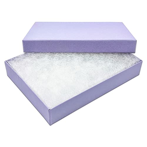 TheDisplayGuys 25 Cardboard Gift Jewelry Boxes w/Paddings #53-5.4x3.9x1 - color: Light Lavender