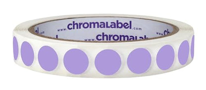 ChromaLabel Lavender Removable Dot Stickers, 1/2 Inch, 1000/Roll - color: Lavender, size: 1/2"