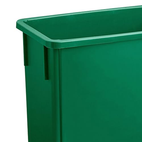 23 Gallon Dark Green Slim Tall Plastic Industrial Trash Cans for Kitchen and Restaurant - color: Dark Green, size: 23 Gallon