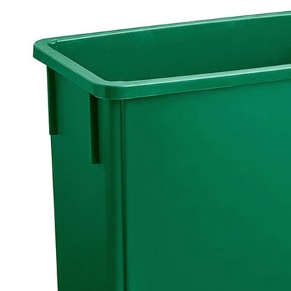 23 Gallon Dark Green Slim Tall Plastic Industrial Trash Cans for Kitchen and Restaurant - color: Dark Green, size: 23 Gallon