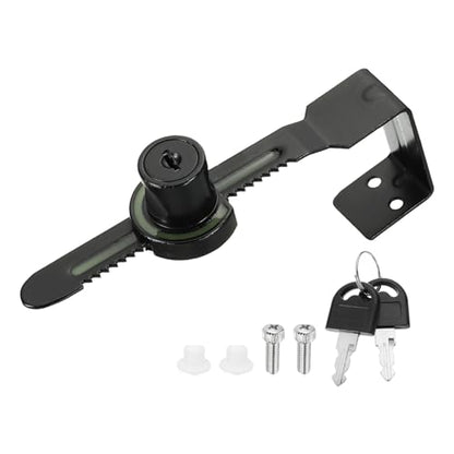 1.7" Luminous Sliding Glass Door Ratchet Lock Fit 1.18-1.57" Black - color: Black, size: 1.7"