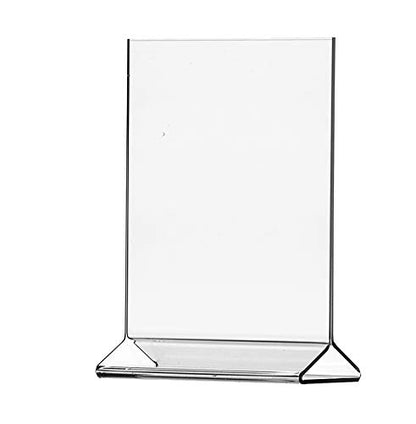 Marketing Holders Acrylic Sign Holder 8.5" x 11" Top Load Double Sided Clear Portrait Orientation Literature Table Tent for Job Fairs Tradeshows Expos and Conventions - size: Top Load 8.5"w x 11"h