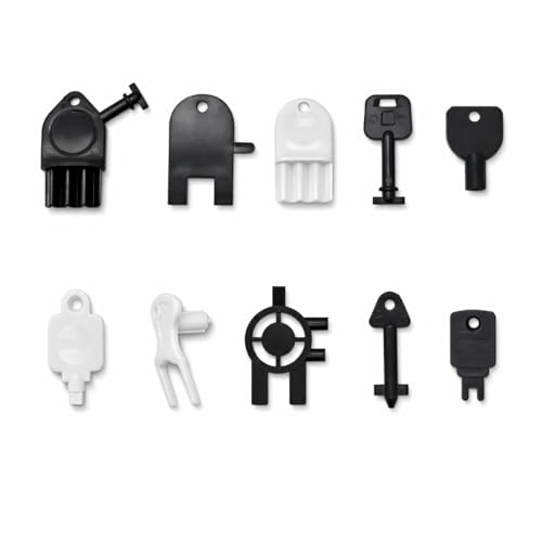 31-Pack Dispenser Key Set Compatible with Bobrick, Bradley, Kimberly Clark, Tork, Georgia Pacific, San Jamar and More, Replacement Keys for Paper Towel, Toilet Paper & Soap Dispensers with Key Chain