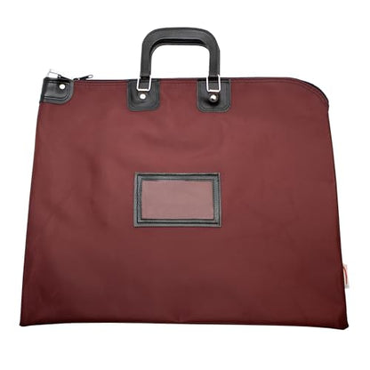 Large Locking Document Bag, Black, 16 x 20 inch - color: Burgundy
