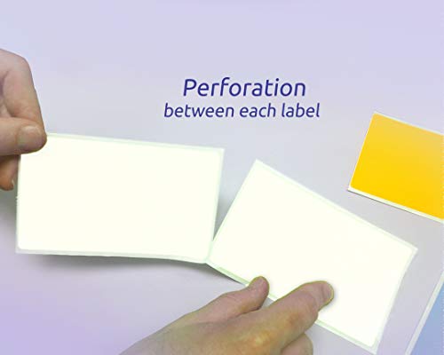 NextDayLabels 500 Rectangle Stickers, Color Coding Labels Roll, (3" x 5") - color: White