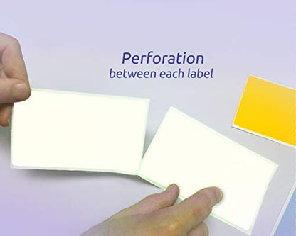 NextDayLabels 500 Rectangle Stickers, Color Coding Labels Roll, (3" x 5") - color: White