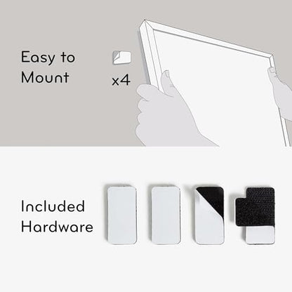 U Brands Modern Bevel Magnetic Dry Erase Calendar White Board with Bulletin Strip, 7" x 16", White Frame, Includes Magnet, Marker - size: 7"W x 16"H, style: Weekly