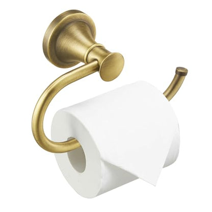 BESy Toilet Paper Holder Wall Mounted Bathroom Tissue Holder Antique Brass - color: Antique Brass