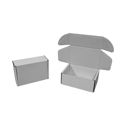 50 Pack 6x4x1.6 in Gray Shipping Boxes - color: Gray, size: 6x4x1.6 in