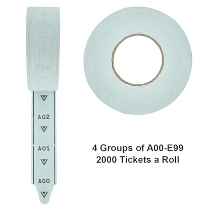 1 Roll of 2-Digit T80 Blue Take a Number Tickets for D80 Ticket Dispenser - 2000 / roll (Blue) - color: Blue