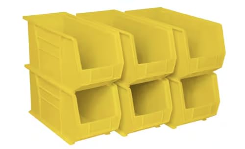 6-Pack of Hanging Organizer Plastic Stackable Storage Bins VZ38906
