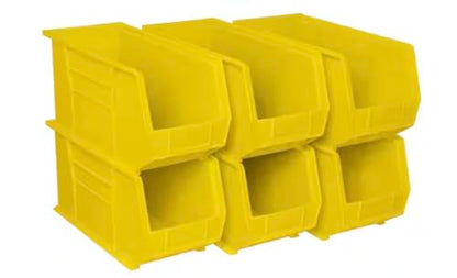 6-Pack of Hanging Organizer Plastic Stackable Storage Bins VZ38906