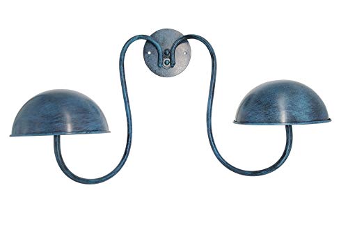Owlgift Modern Metal Wall Mounted Entryway Retail Hat Rack/Wig Display Stand w/ 2 Circular Hat Hooks, Turquoise - color: Turquoise New