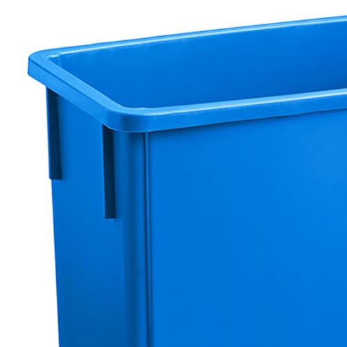 23 Gallon Blue Slim Tall Plastic Industrial Trash Cans for Kitchen and Restaurant - color: Blue, size: 23 Gallon