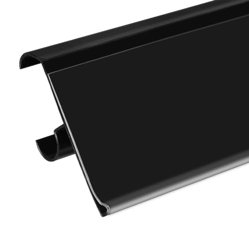 100 Pack Shelf Label Strip Sign Holders for 26”L Dbl. Wire Cooler Shelves