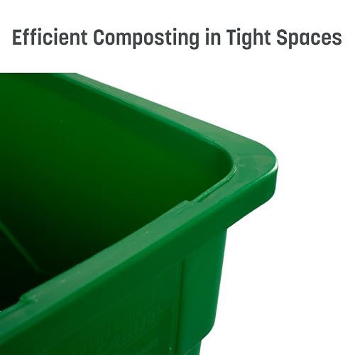 Carlisle FoodService Products 342023CMP09-E TrimLine Plastic Compost Container, 23 Gallon Capacity, 1 Pack, Green - color: Green, style: 1 Pack